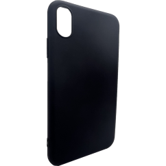 Fekete szilikon tok iPhone XR