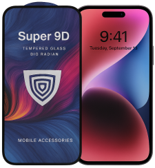 Edzett üveg Super 9D iPhone 14